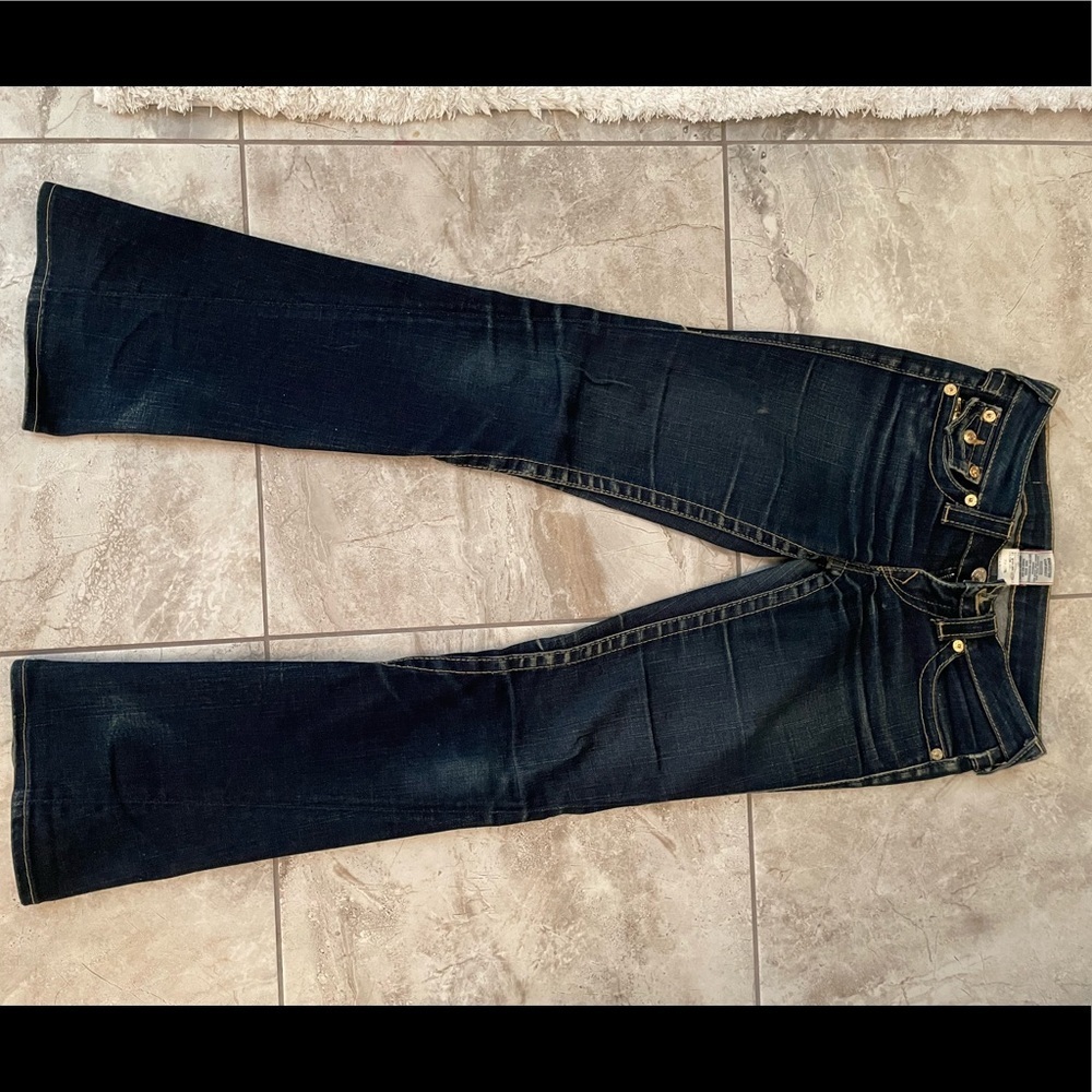 True religion jeans gold sequin pockets. - Picture 3 of 5